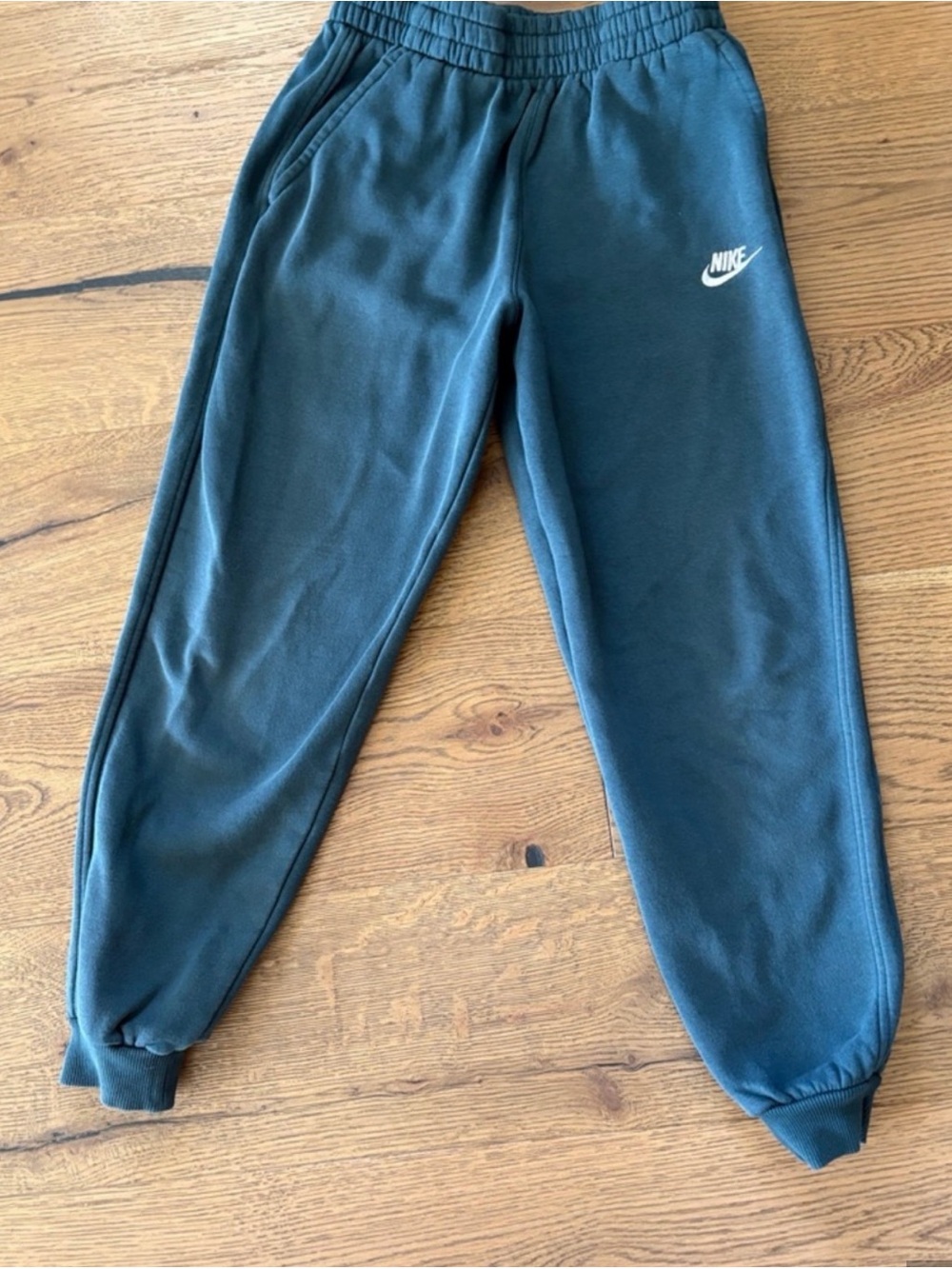 Nike Kids Dark Teal Jogger Sweatpants with White Swoosh